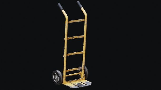 Low Poly PBR Sack Truck Low-poly 3D model