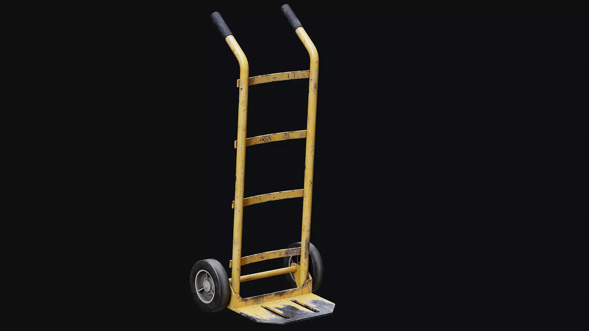 Low Poly PBR Sack Truck Low-poly 3D model_0