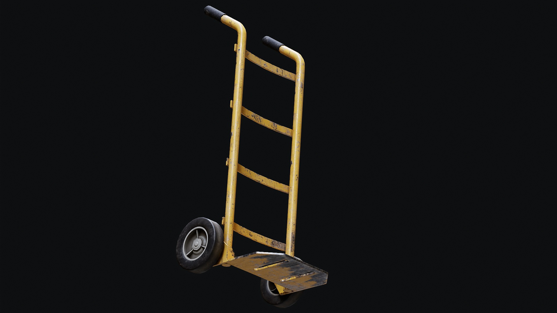 Low Poly PBR Sack Truck Low-poly 3D model_3