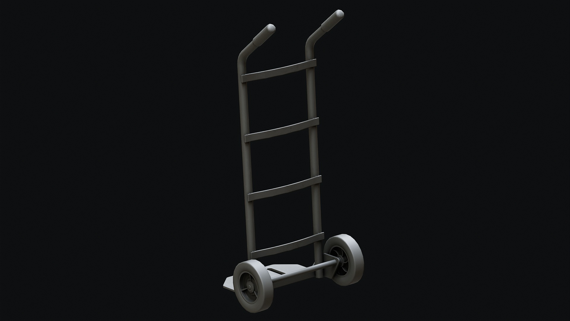Low Poly PBR Sack Truck Low-poly 3D model_5