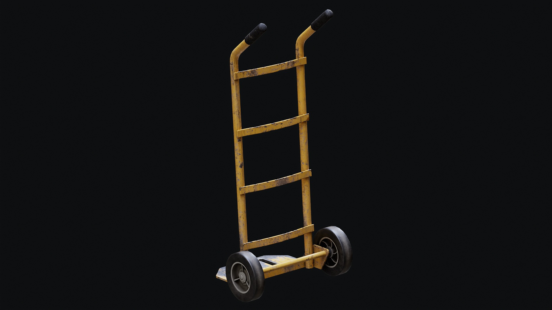 Low Poly PBR Sack Truck Low-poly 3D model_2