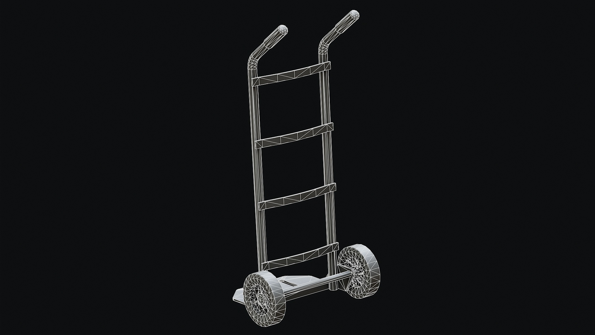 Low Poly PBR Sack Truck Low-poly 3D model_7
