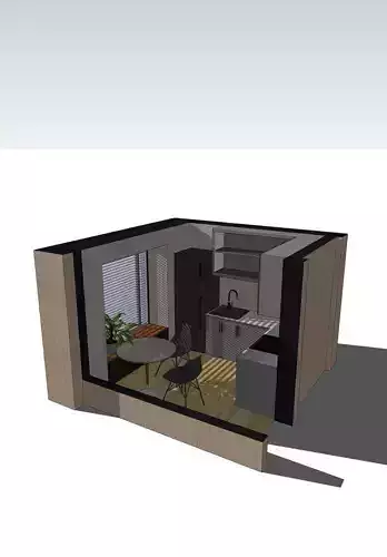 Modern kitchen studio design