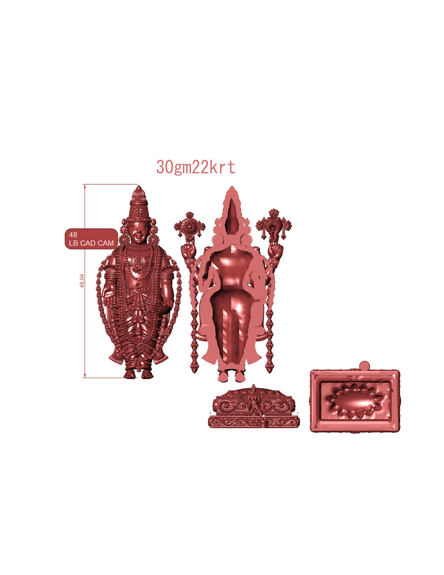 Tirupathi-Balaji 3D-Print-Model No1  3D print model_16