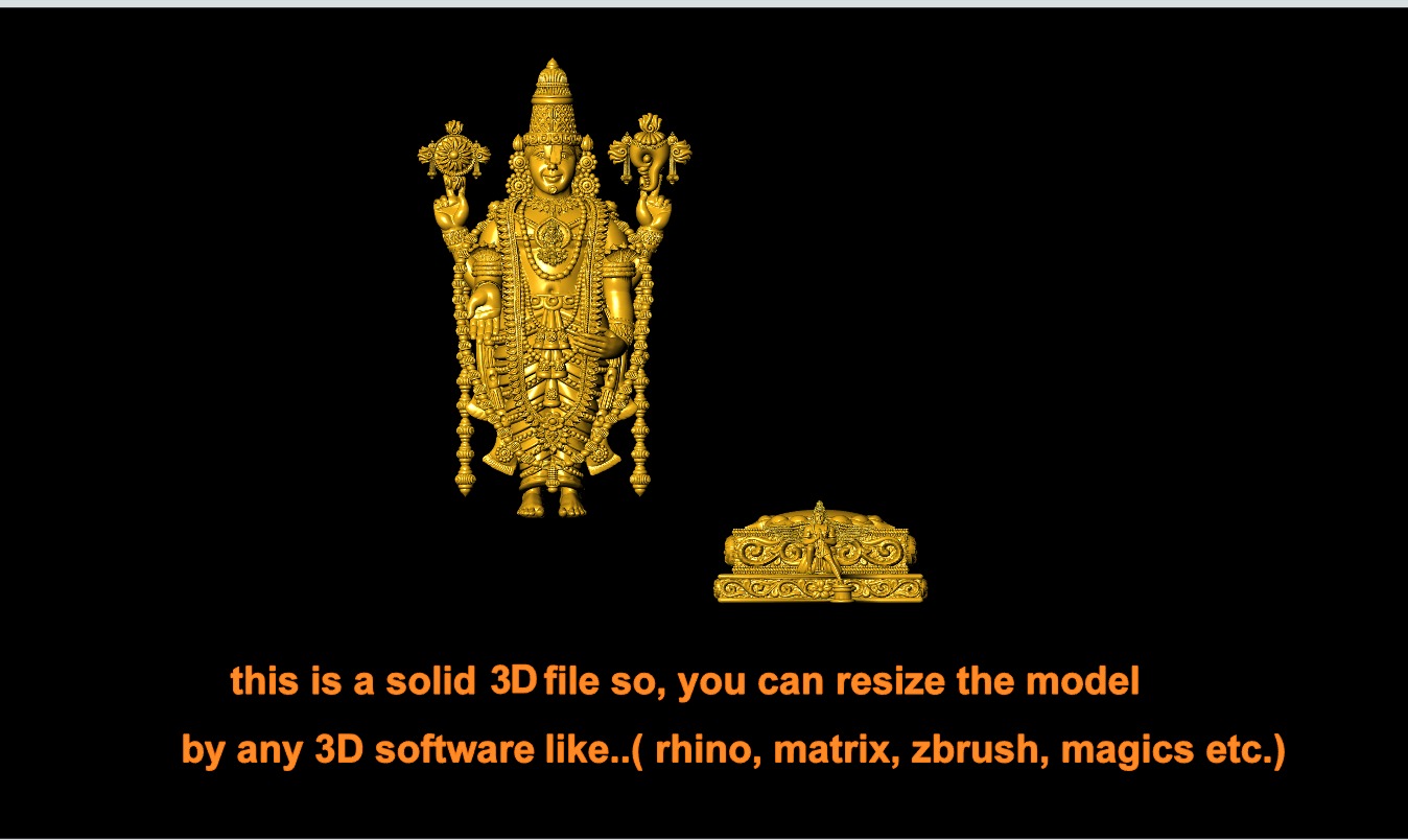 Tirupathi-Balaji 3D-Print-Model No1  3D print model_4