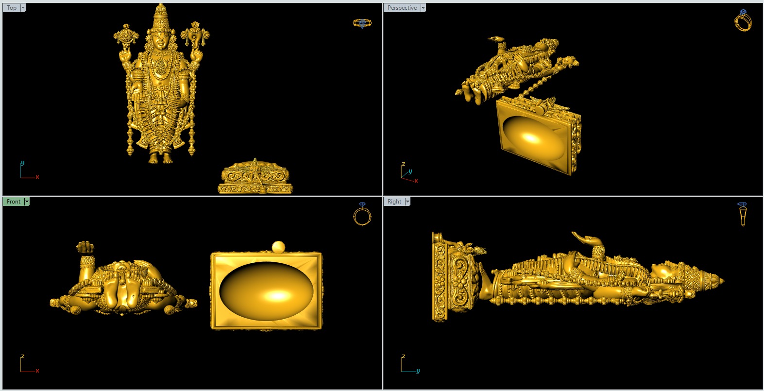 Tirupathi-Balaji 3D-Print-Model No1  3D print model_13