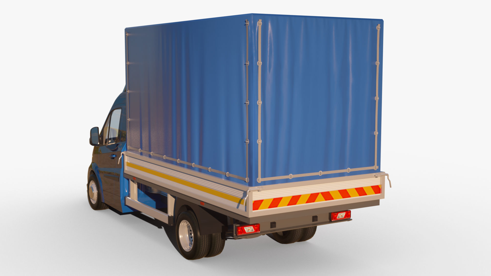 Generic v26 CargoBox VAN with driver Low-poly 3D model_4