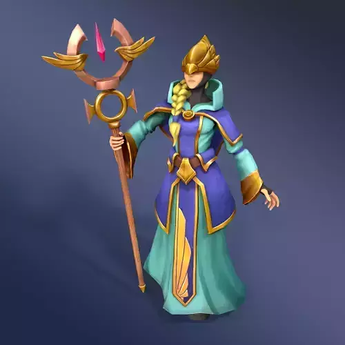 Falcon Adept Rigged Animated Low-poly 3D model