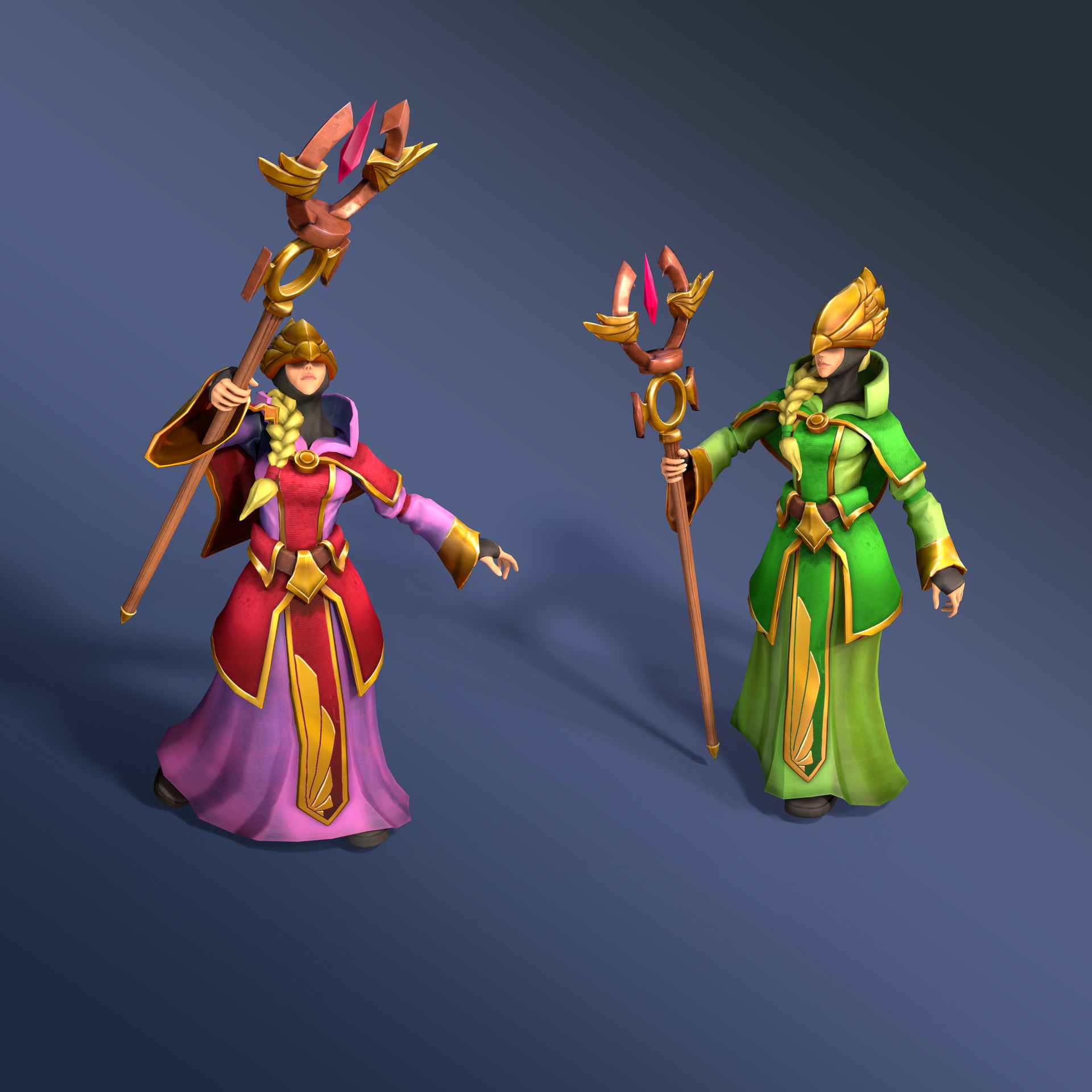 Falcon Adept Rigged Animated Low-poly 3D model_2