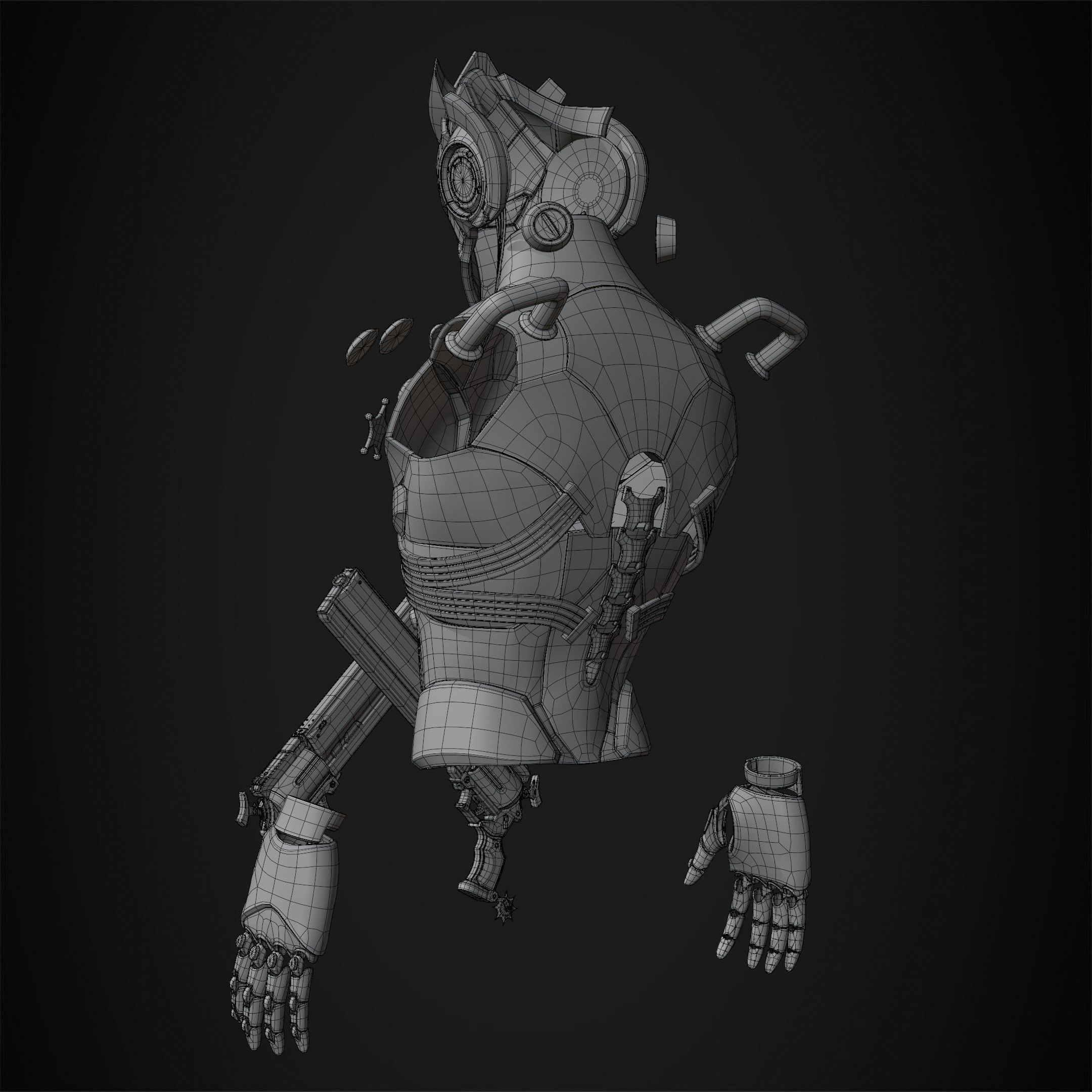 Zenless Zone Zero Billy Kid Full Armor and Revolver for Cosplay 3D Model Collection_20