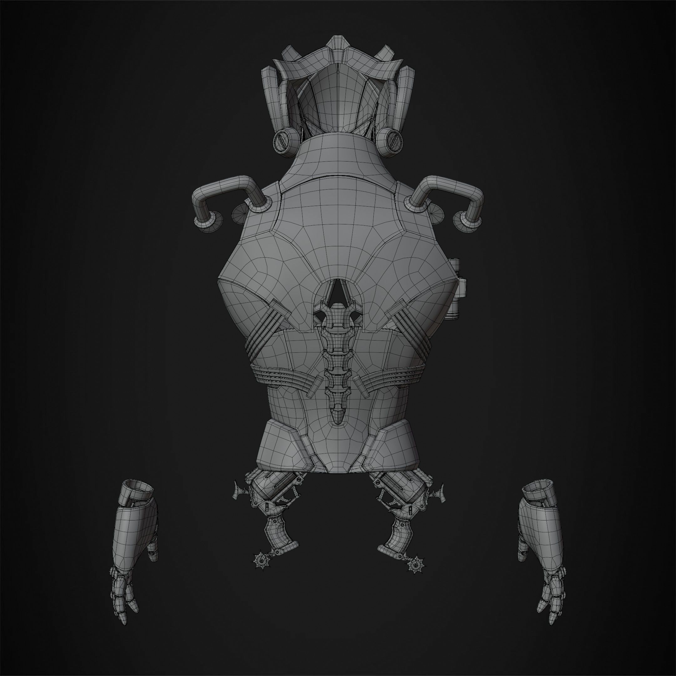 Zenless Zone Zero Billy Kid Full Armor and Revolver for Cosplay 3D Model Collection_21