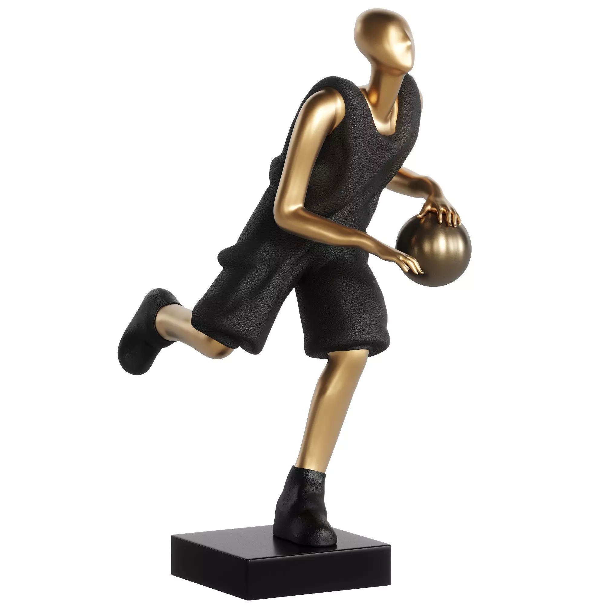 Decorative  Sculpture Golden Dribble 3D model_0