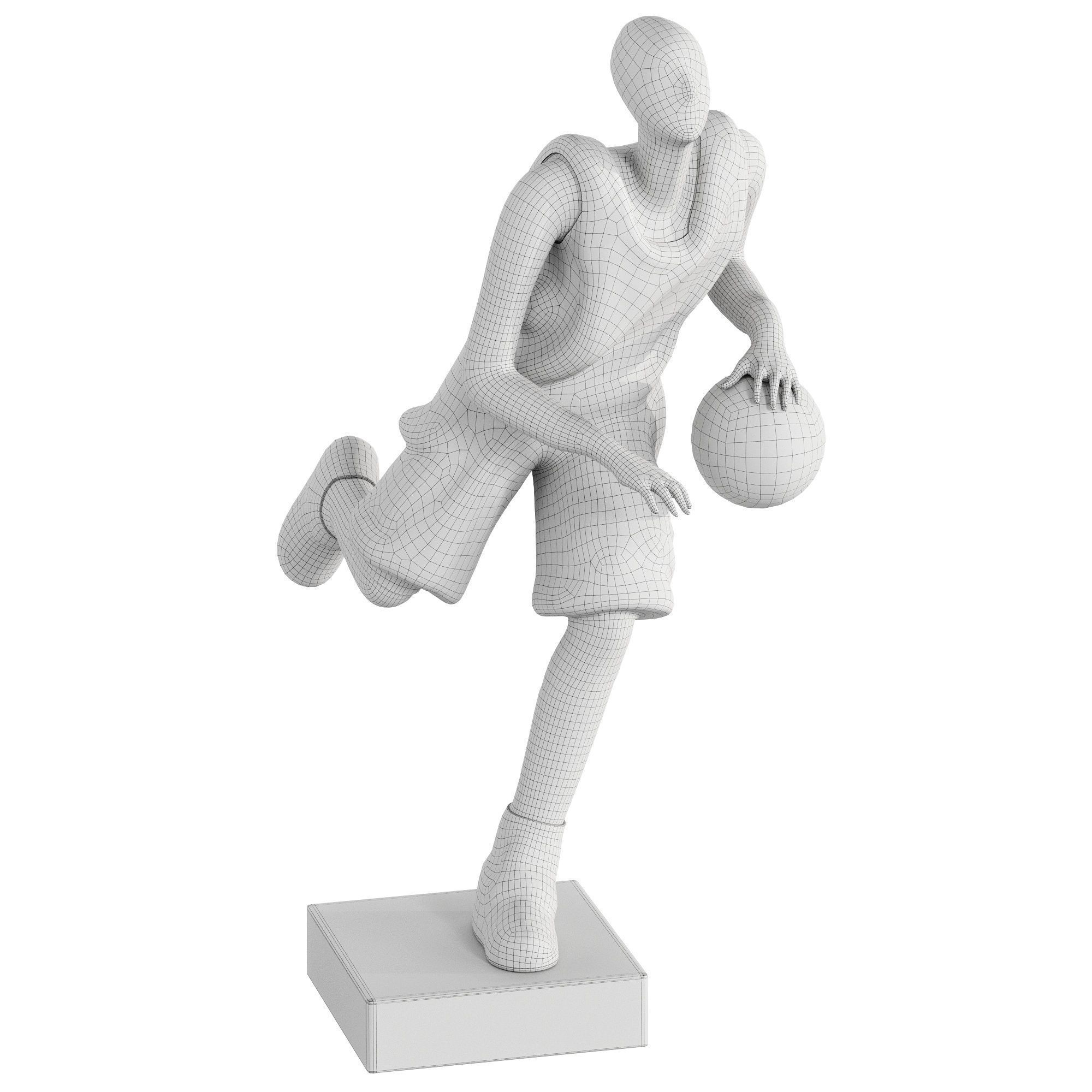 Decorative  Sculpture Golden Dribble 3D model_1