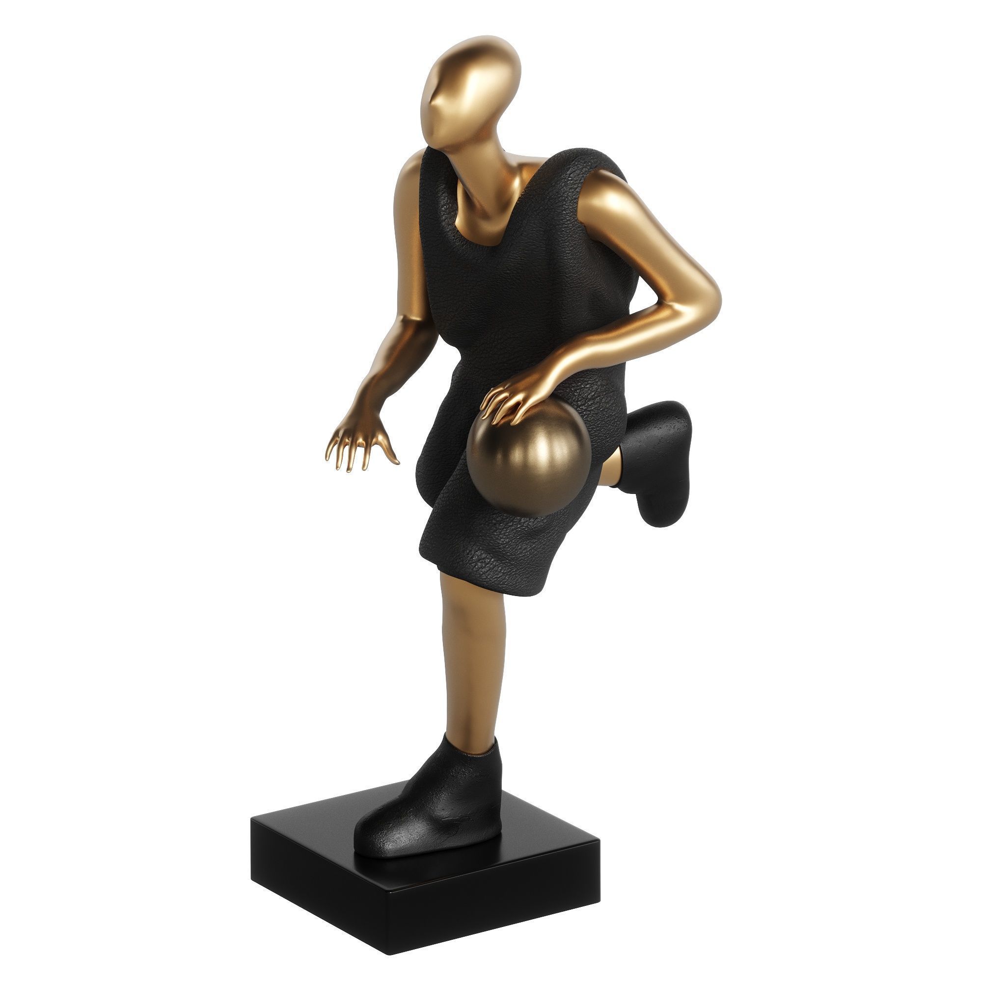 Decorative  Sculpture Golden Dribble 3D model_2