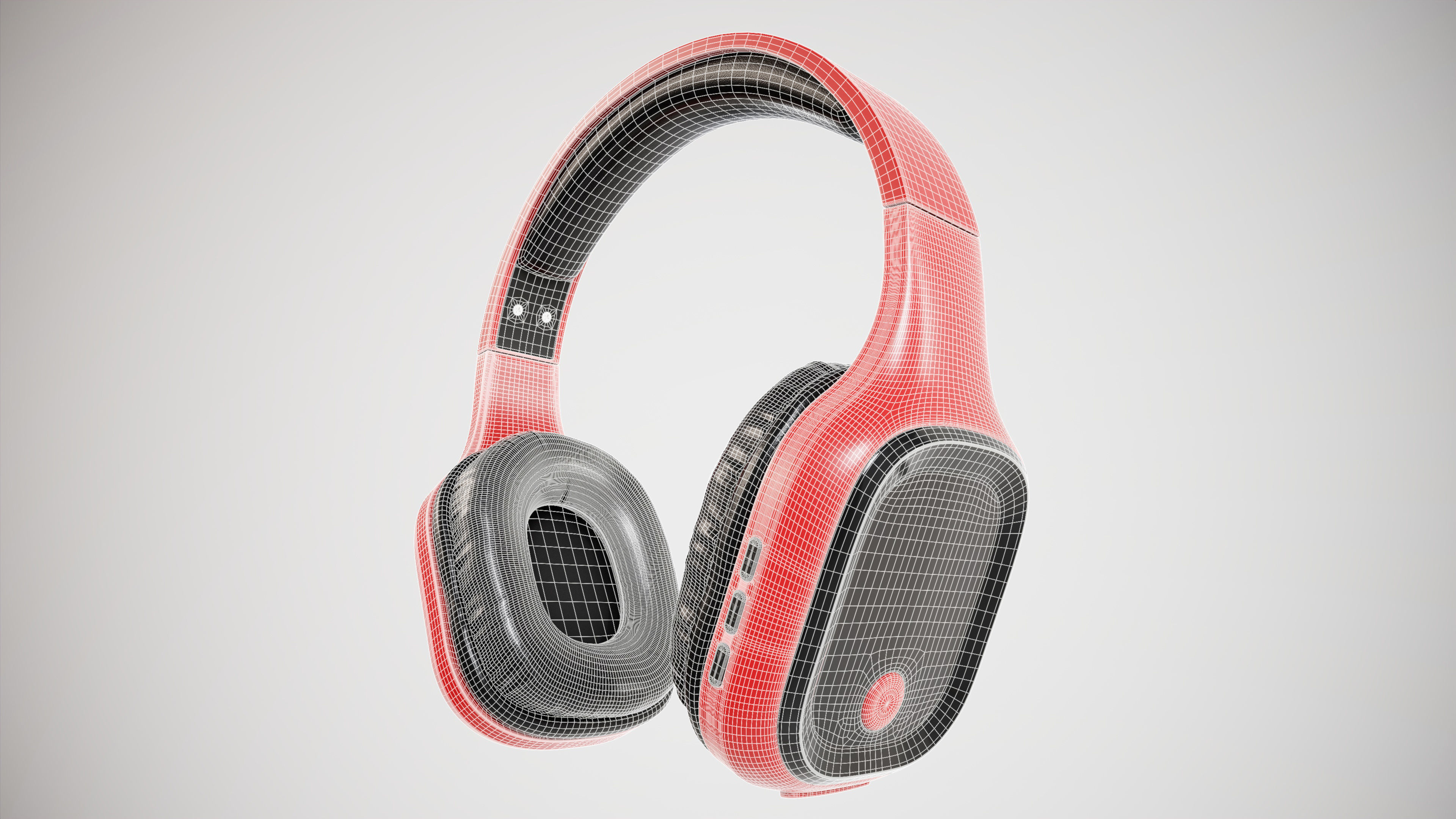 Headphone 3D model Low-poly 3D model_1