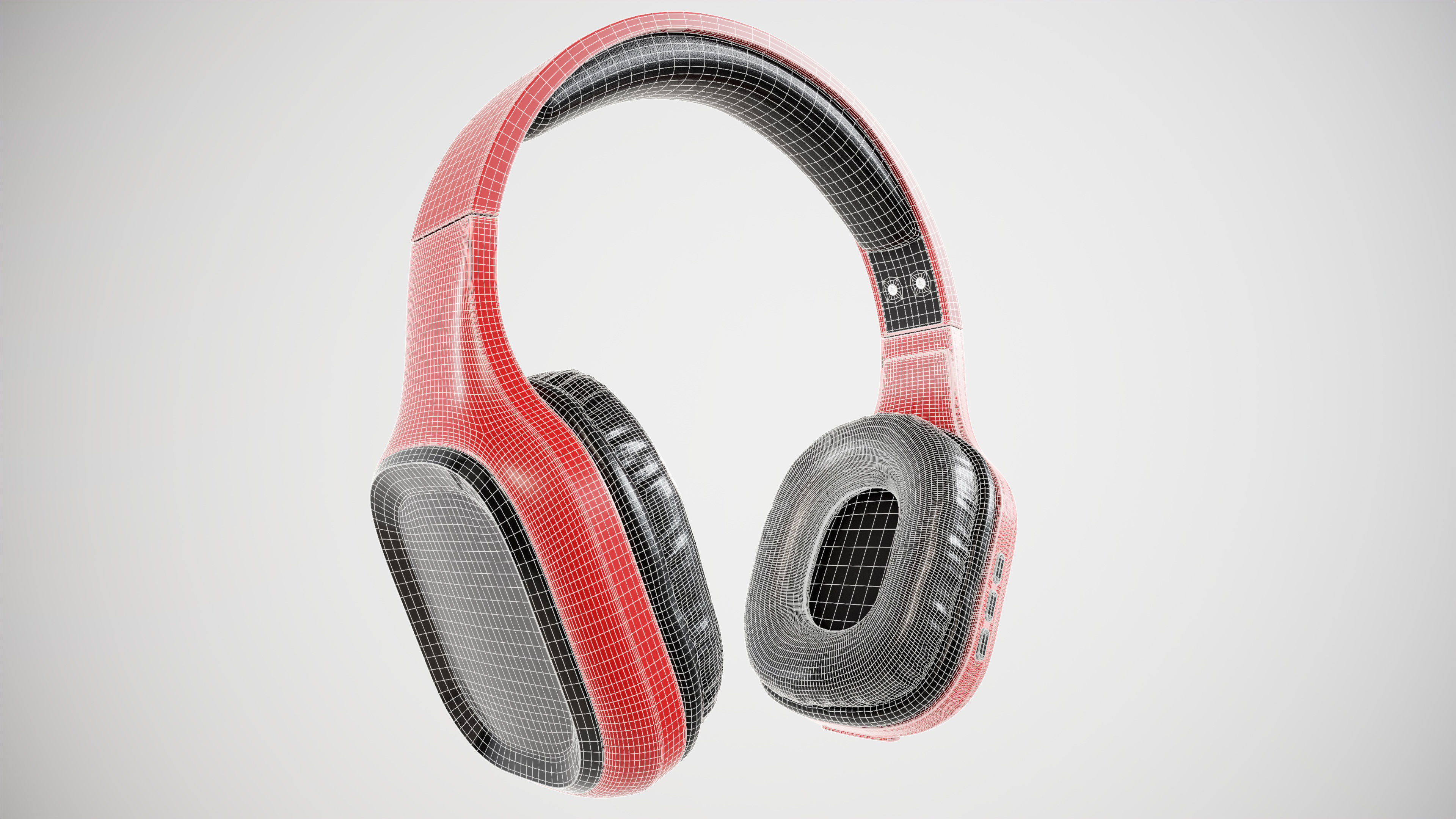 Headphone 3D model Low-poly 3D model_3