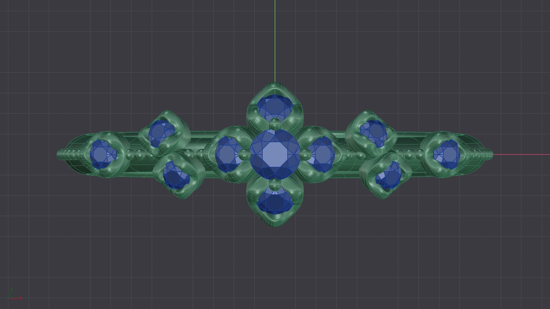 Elegant Gold Ring with Dazzling Diamonds 3D print model_6