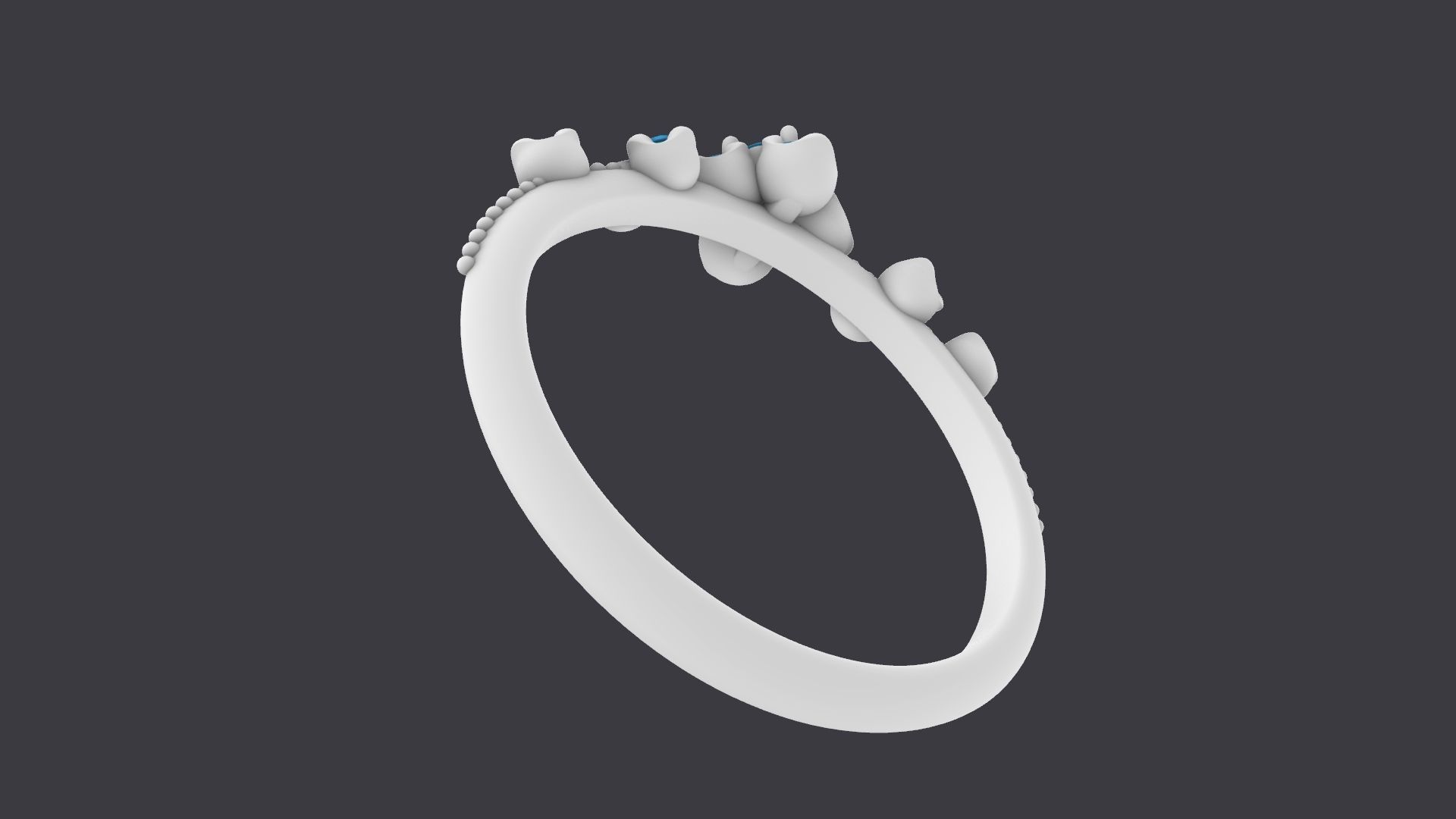 Elegant Gold Ring with Dazzling Diamonds 3D print model_11