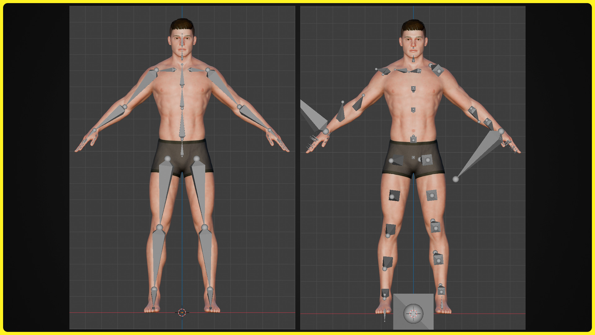 Realistic Male Base Model Low-poly 3D model_5