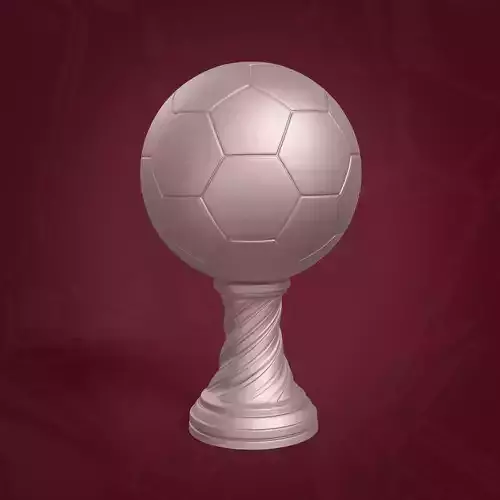  Soccer  - Football Trophy -- Original Design -- 3D Print Ready  3D print model