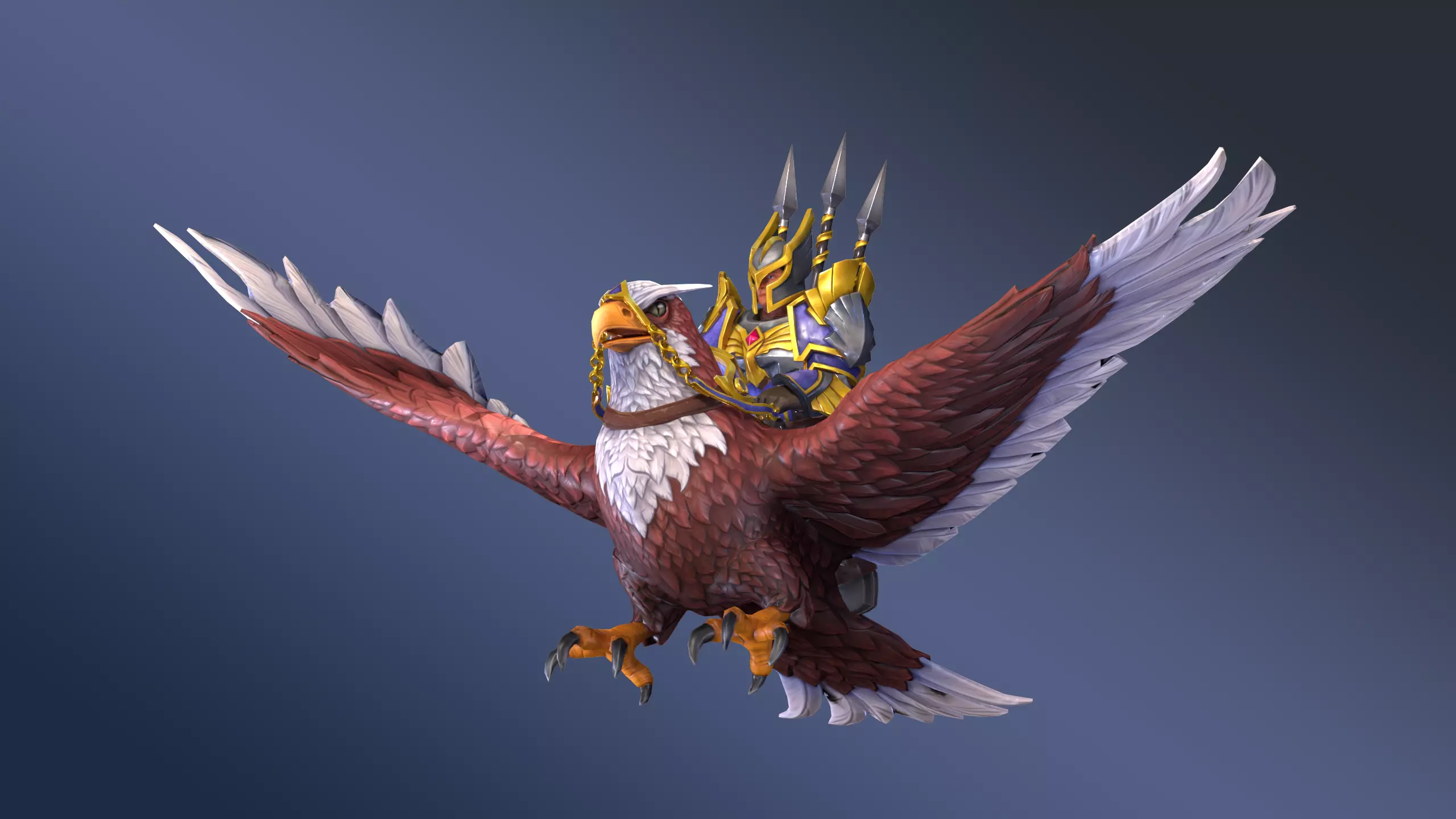 Sky Rider Rigged Animated Low-poly 3D model