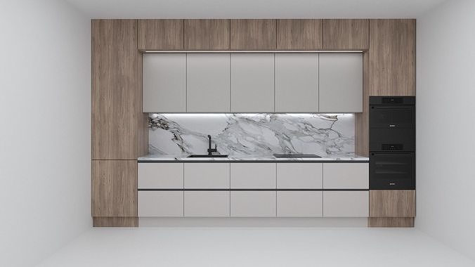 Detailed 3D Kitchen Scene  3D model