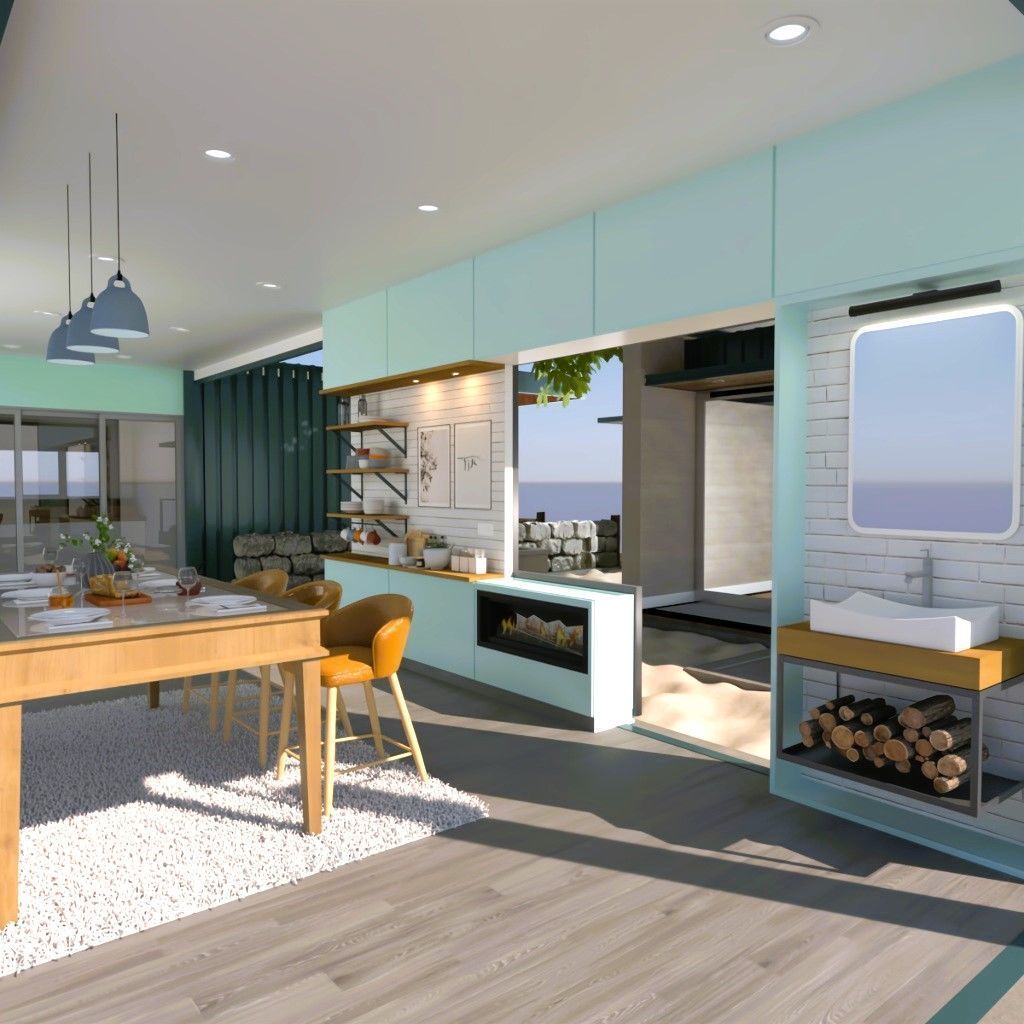 HOME DESIGN SHIPPING CONTAINER INTERIOR AND EXTERIOR free 3D model ...