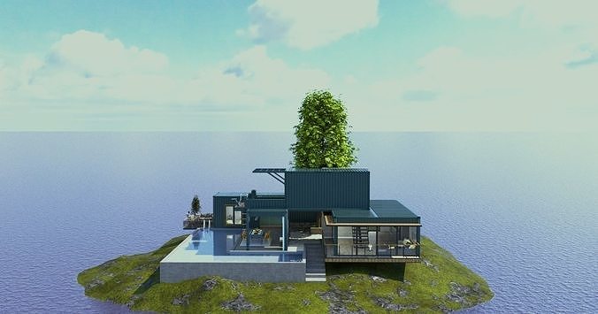  HOME DESIGN  SHIPPING CONTAINER  INTERIOR AND EXTERIOR Free 3D model