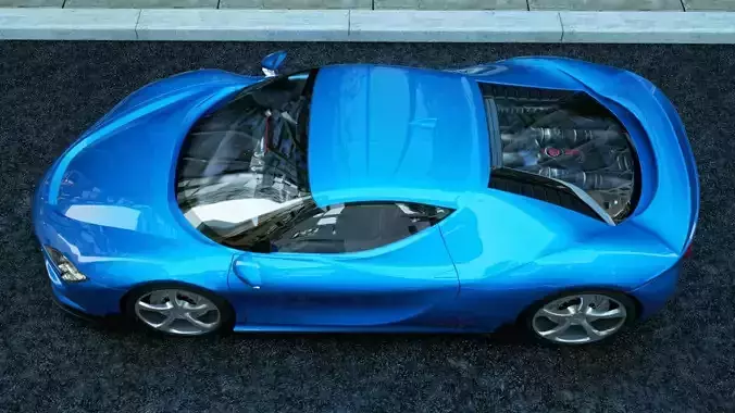 Generic Supercar v27 Low-poly 3D model