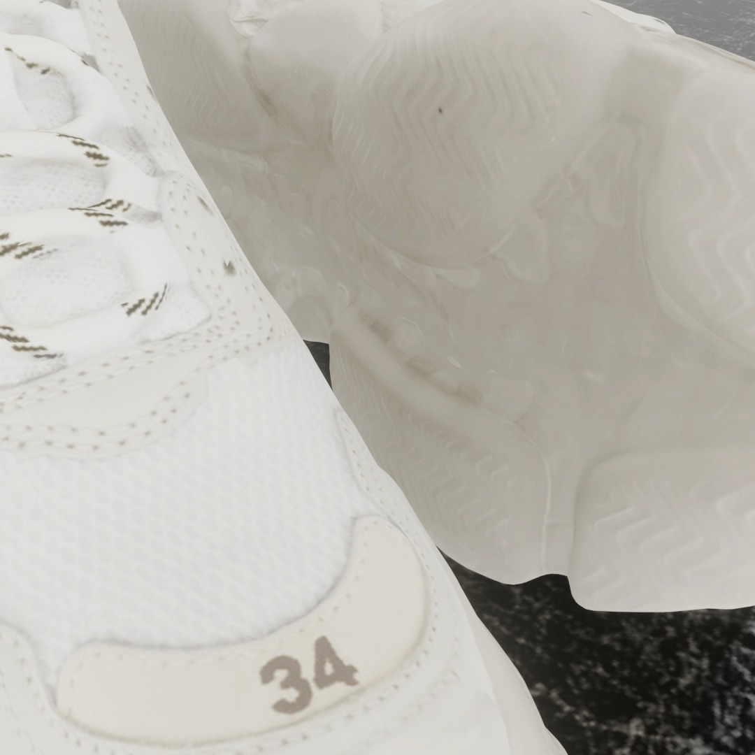 BALENCIAGA TRIPLE S 3D SHOES Low-poly 3D model_11
