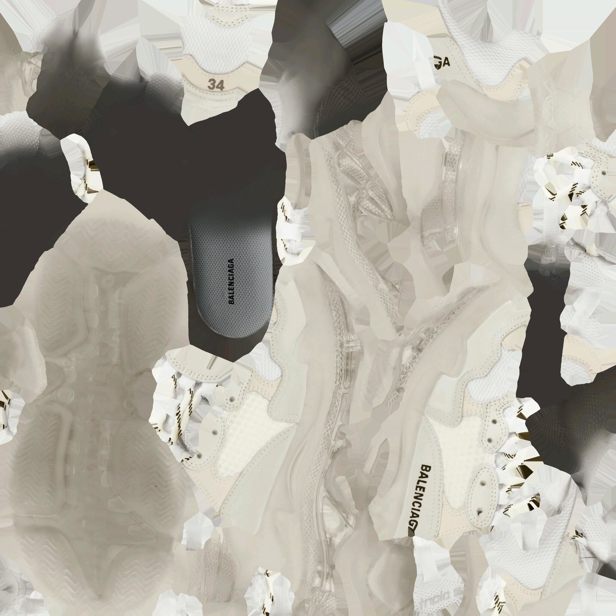 BALENCIAGA TRIPLE S 3D SHOES Low-poly 3D model_13