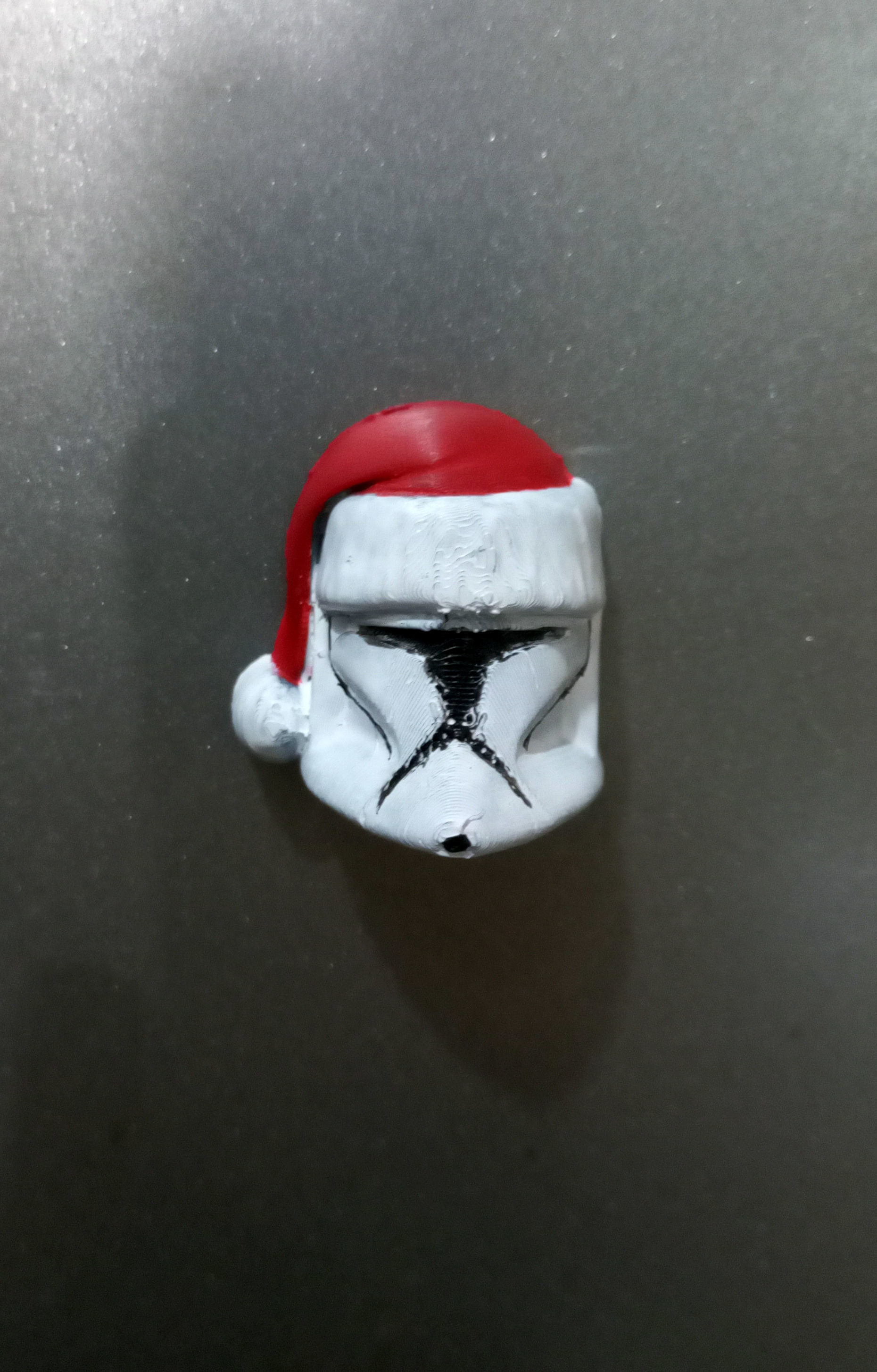 santa Clone Trooper fridge magnet print in place No Supports 3D print model_3