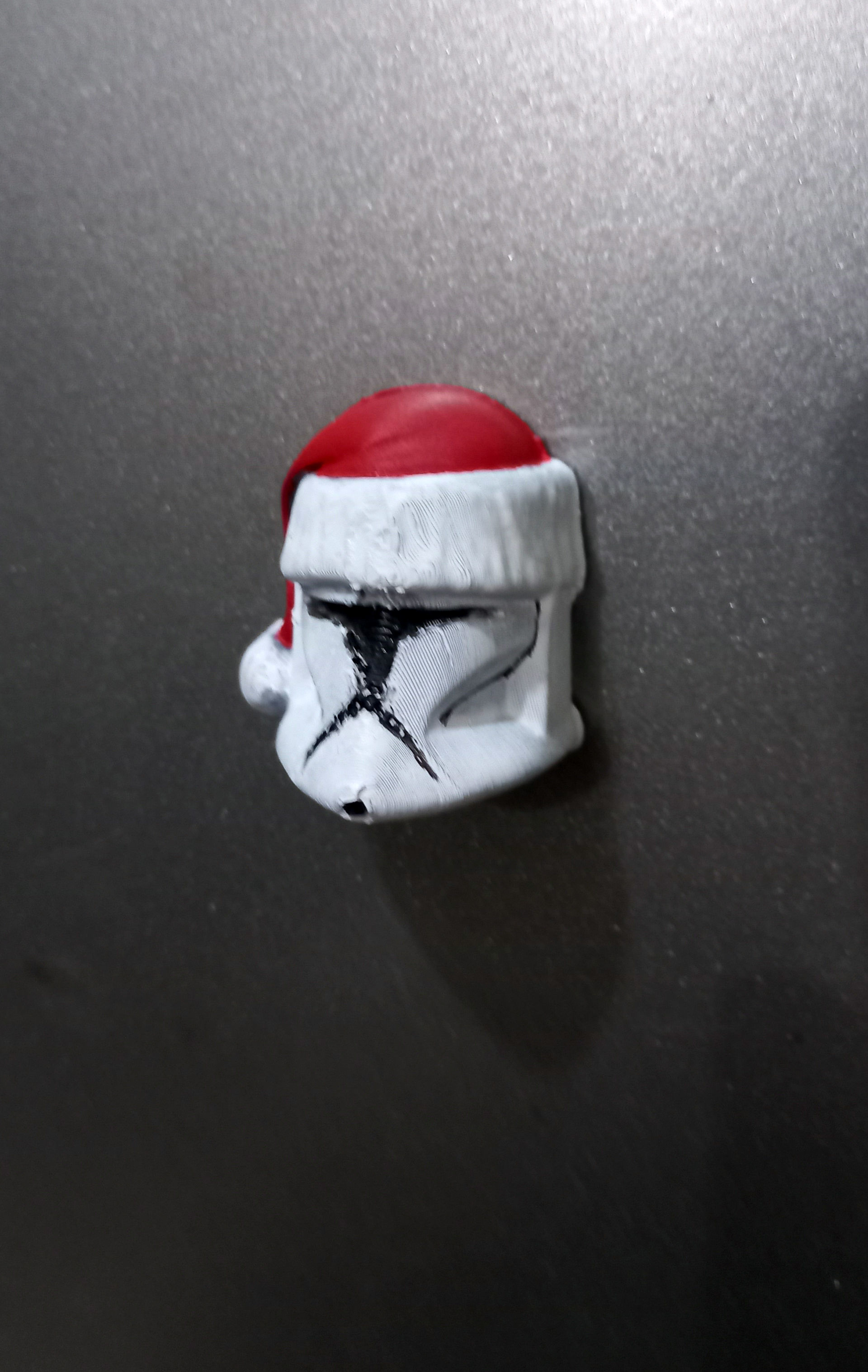santa Clone Trooper fridge magnet print in place No Supports 3D print model_4