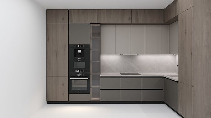 Detailed 3D Kitchen Scene  3D model