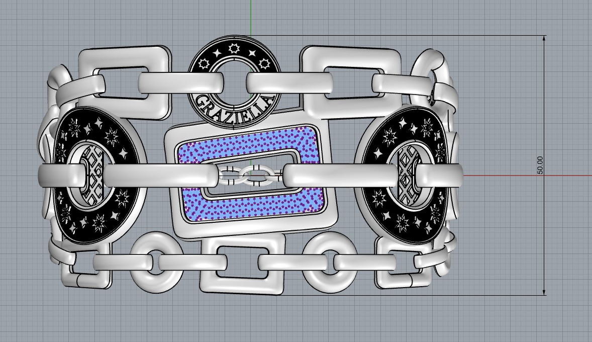 Graziella Bracelet 3D print model_10