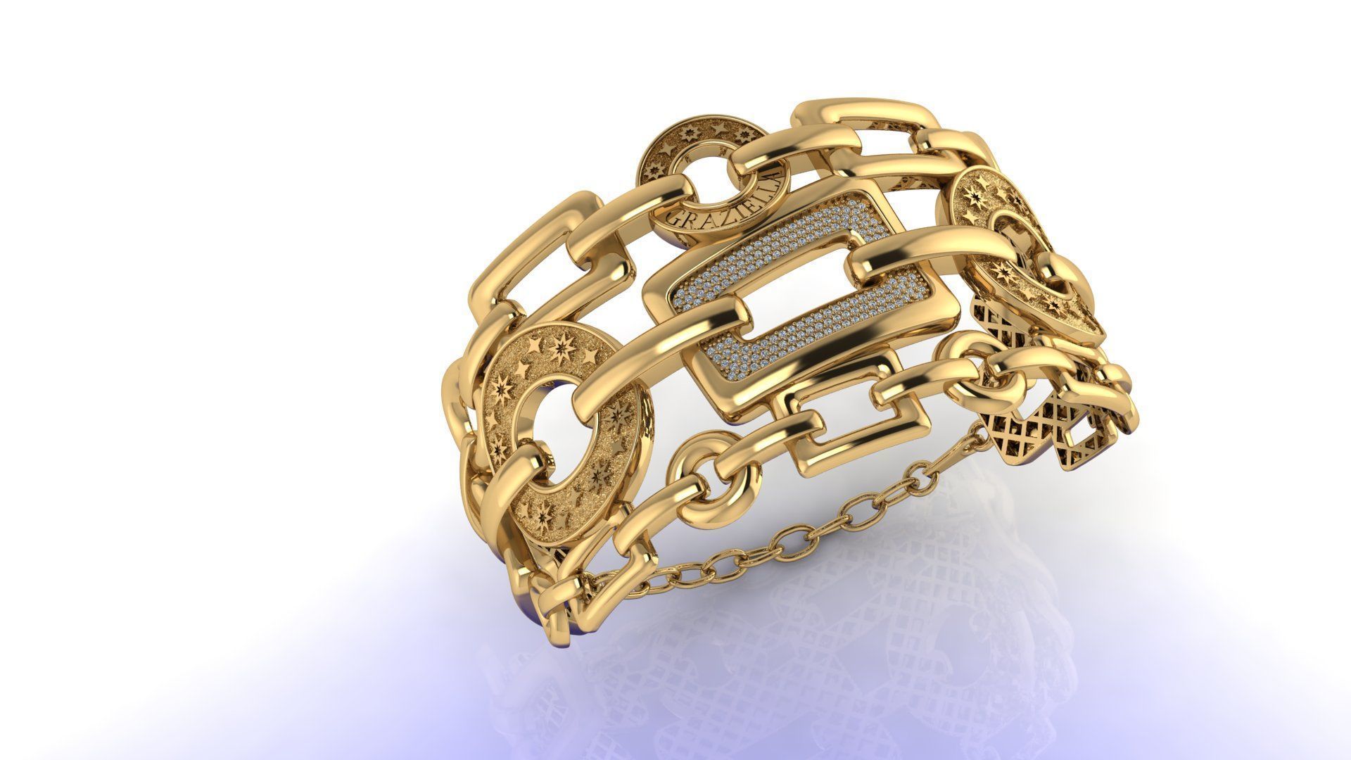 Graziella Bracelet 3D print model_1