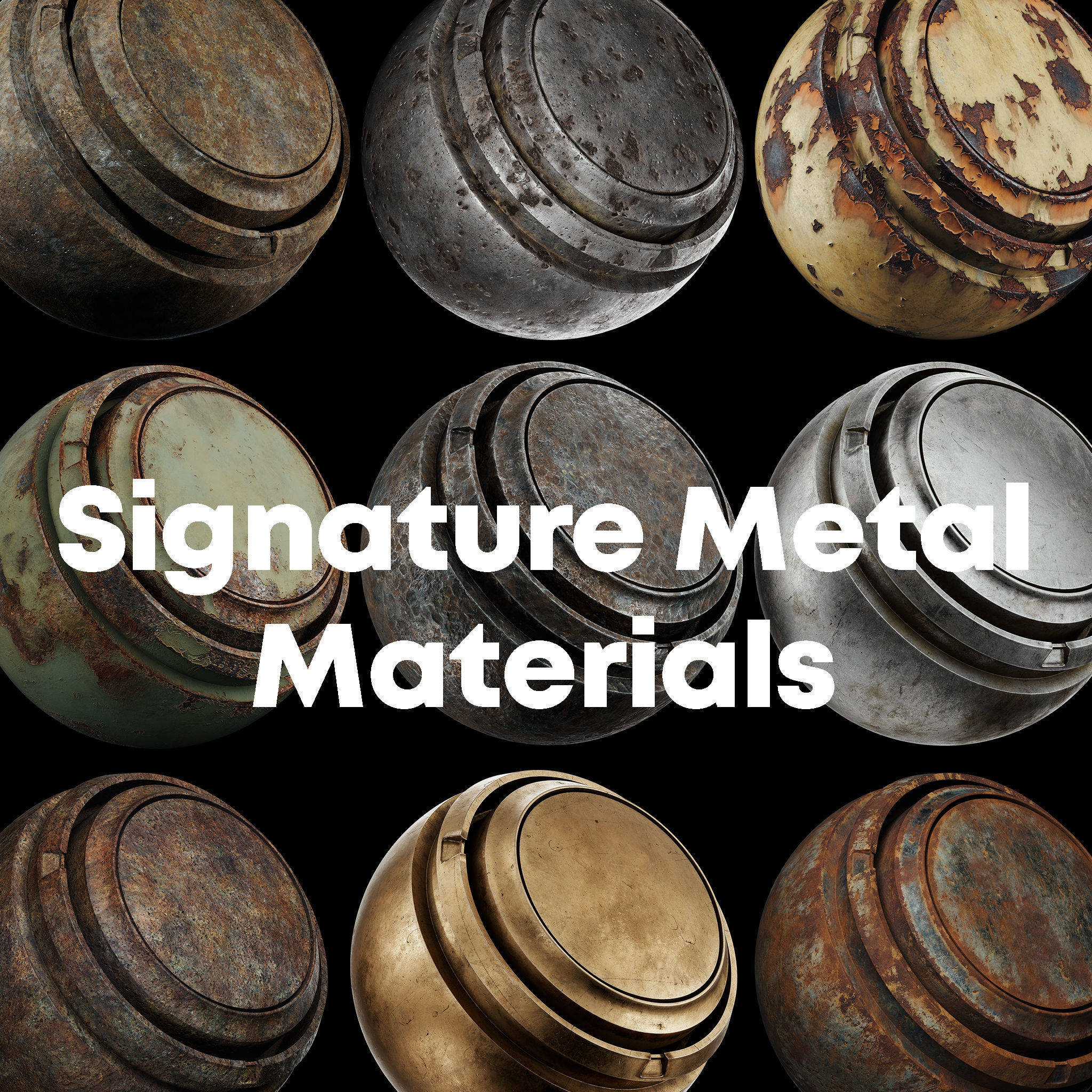 Signature Metal Smart Materials Substance 3d painter Texture_12