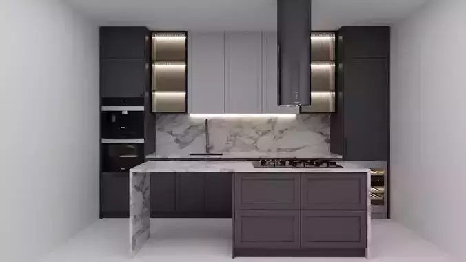 Detailed 3D Kitchen Scene