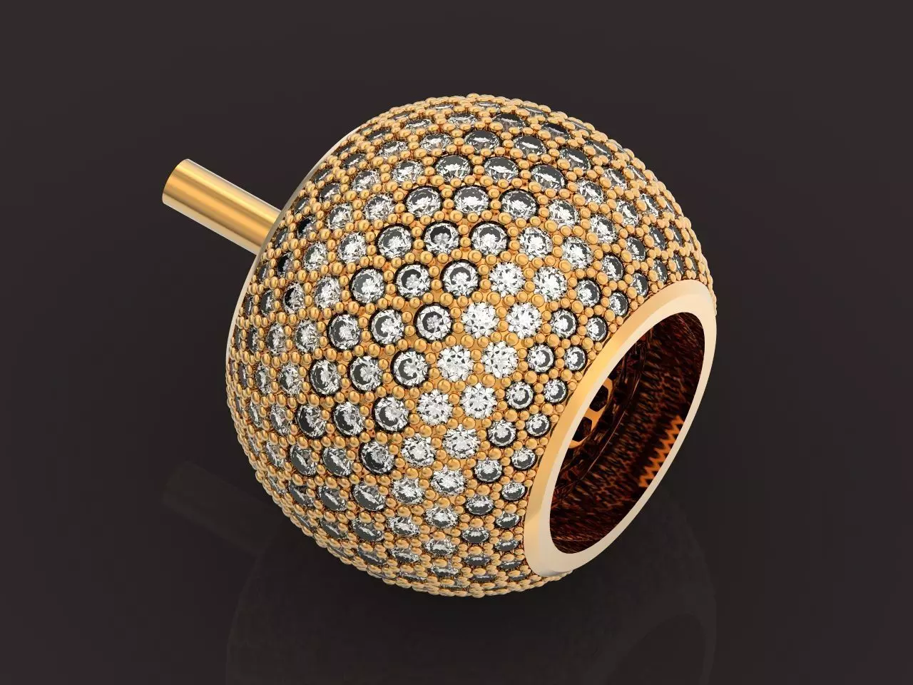 heavy charm ball covered with stones 1479 3D print model
