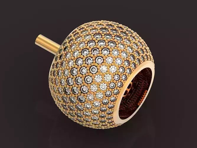 heavy charm ball covered with stones 1479