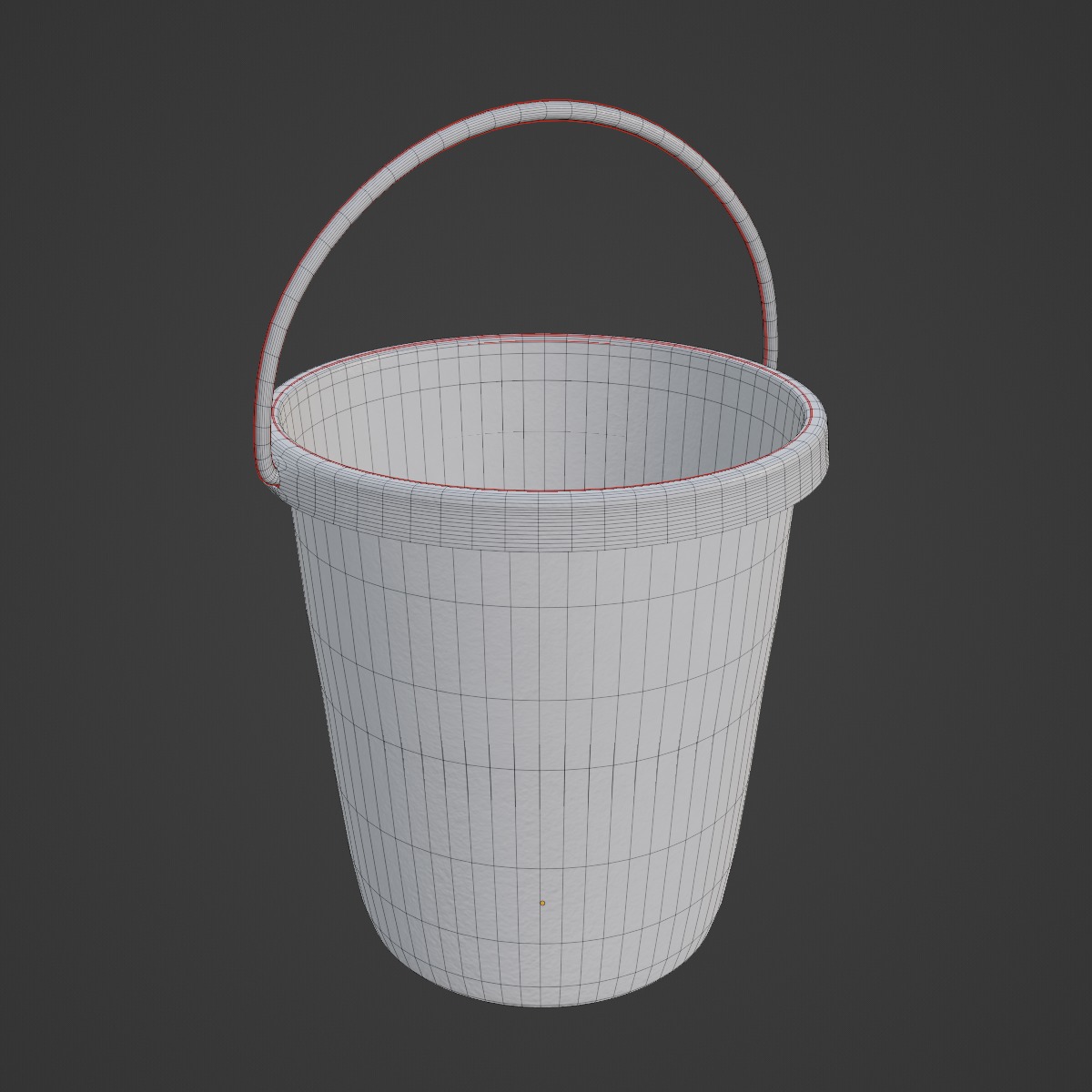 Plastic Bucket 10 Low-poly 3D model_7
