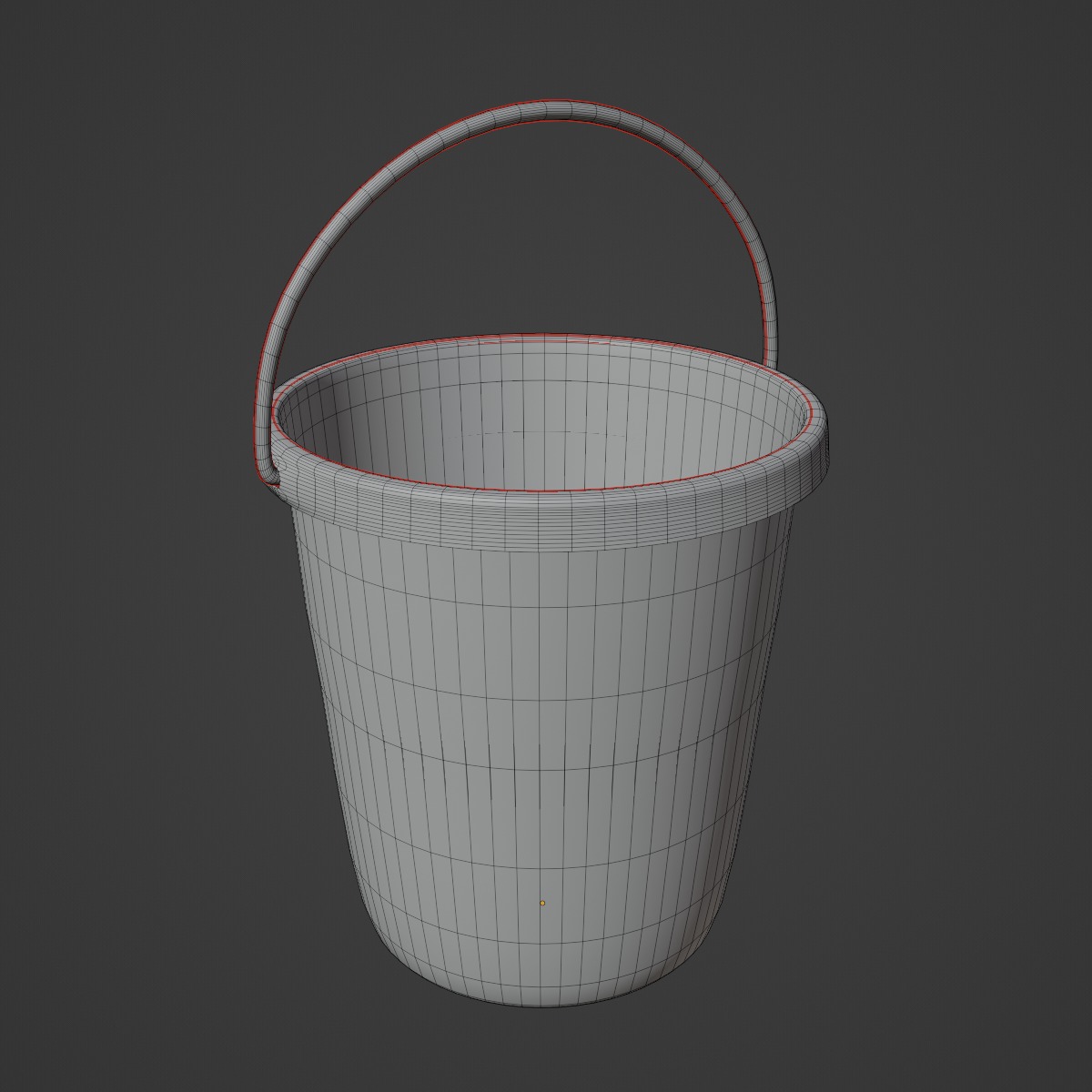 Plastic Bucket 10 Low-poly 3D model_8