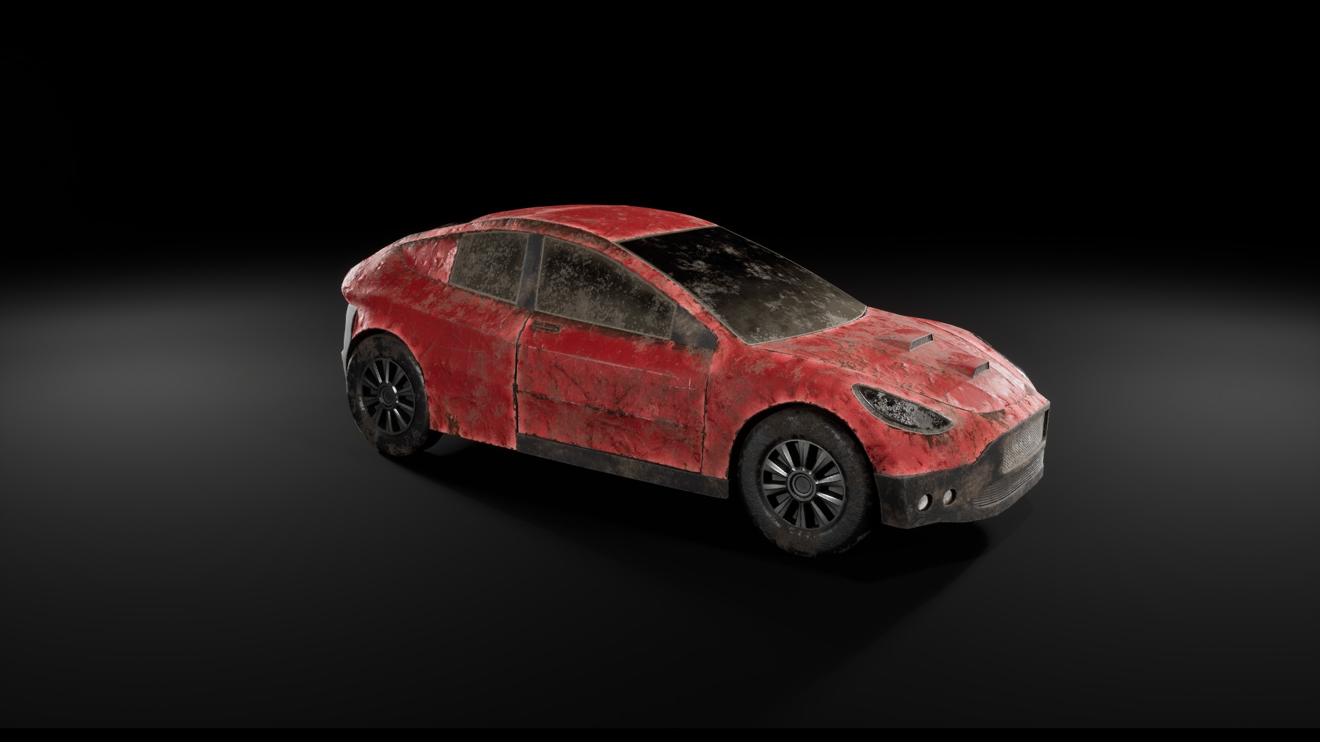 Post Apocalyptic Cars Unreal Engine  3D model_15