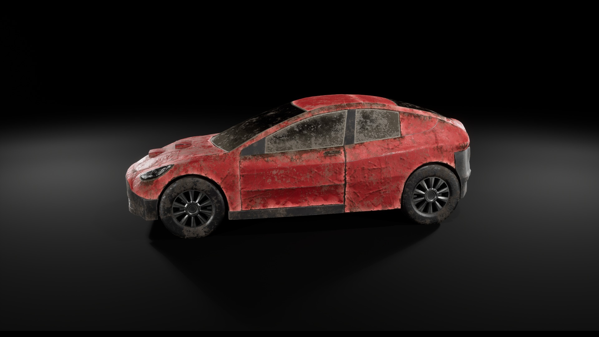 Post Apocalyptic Cars Unreal Engine  3D model_13