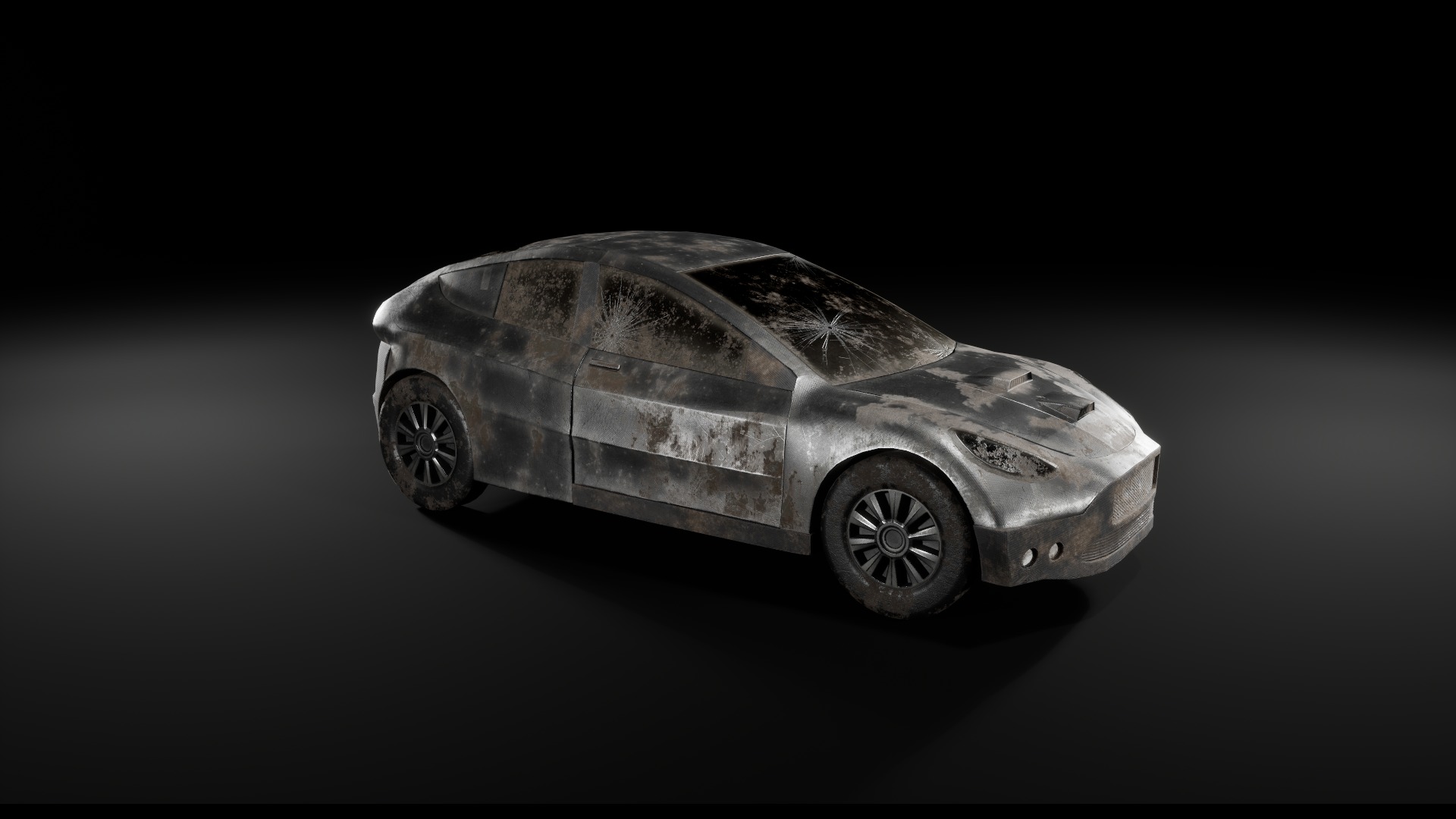 Post Apocalyptic Cars Unreal Engine  3D model_17
