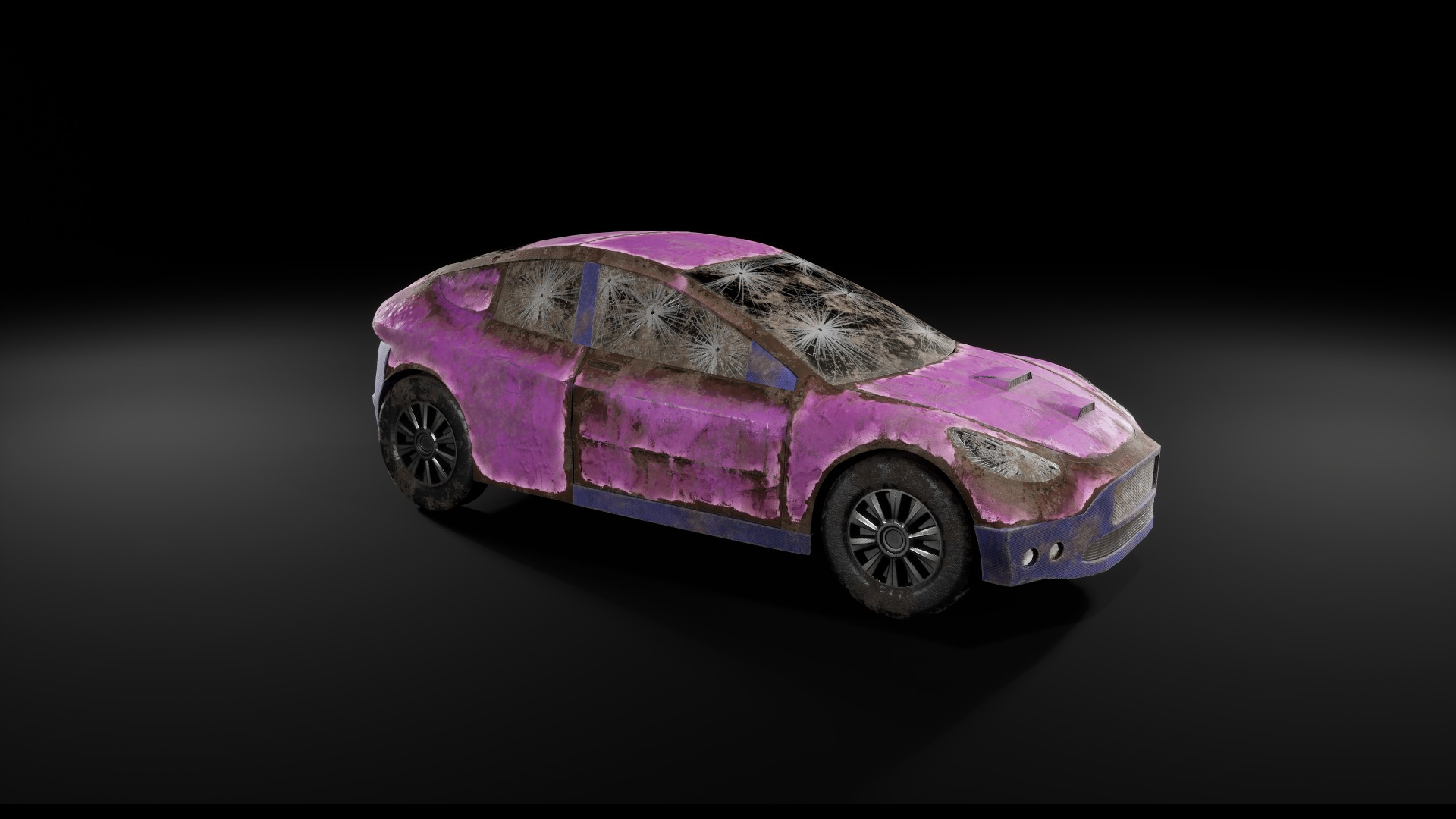 Post Apocalyptic Cars Unreal Engine  3D model_18