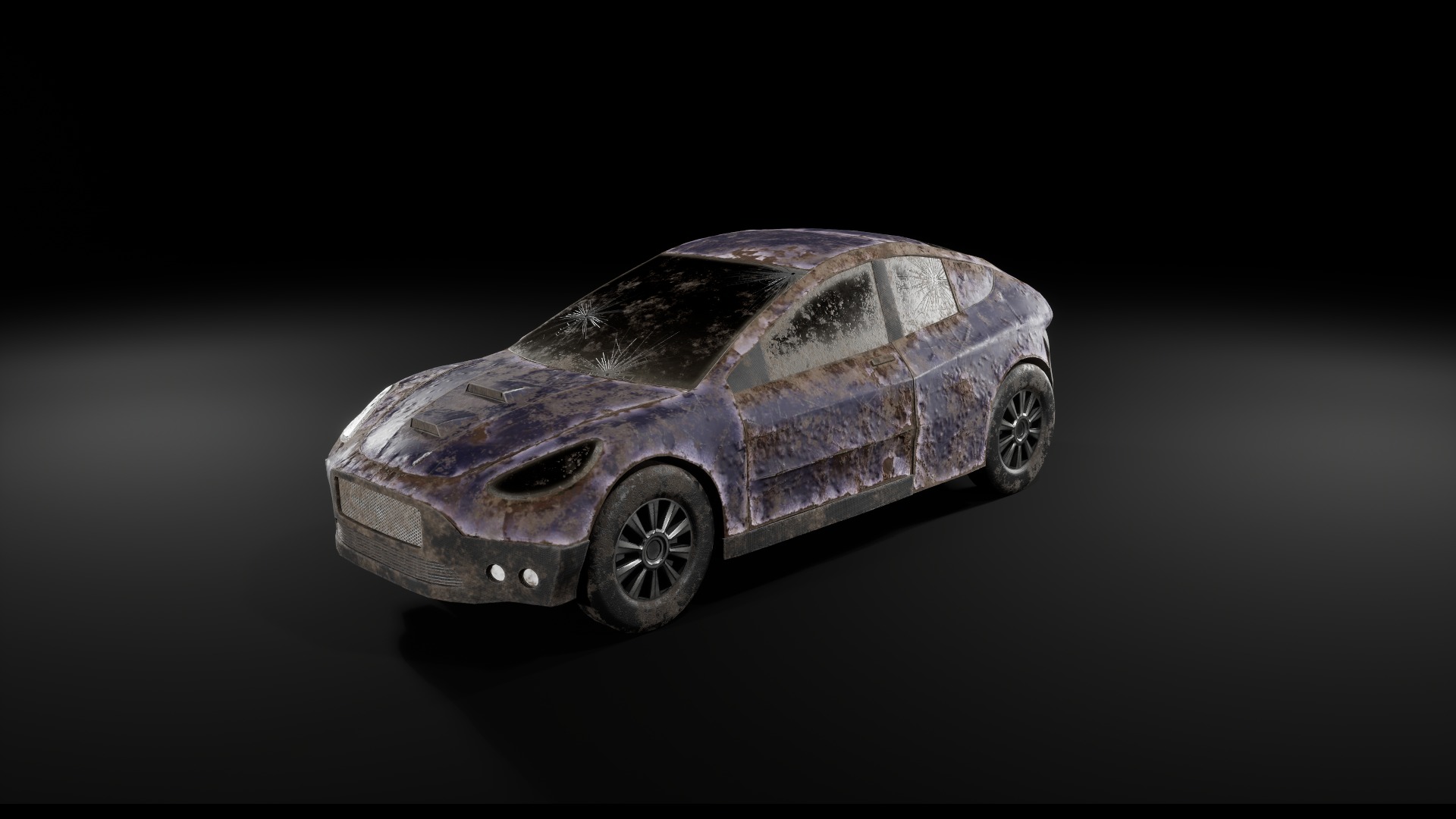 Post Apocalyptic Cars Unreal Engine  3D model_25