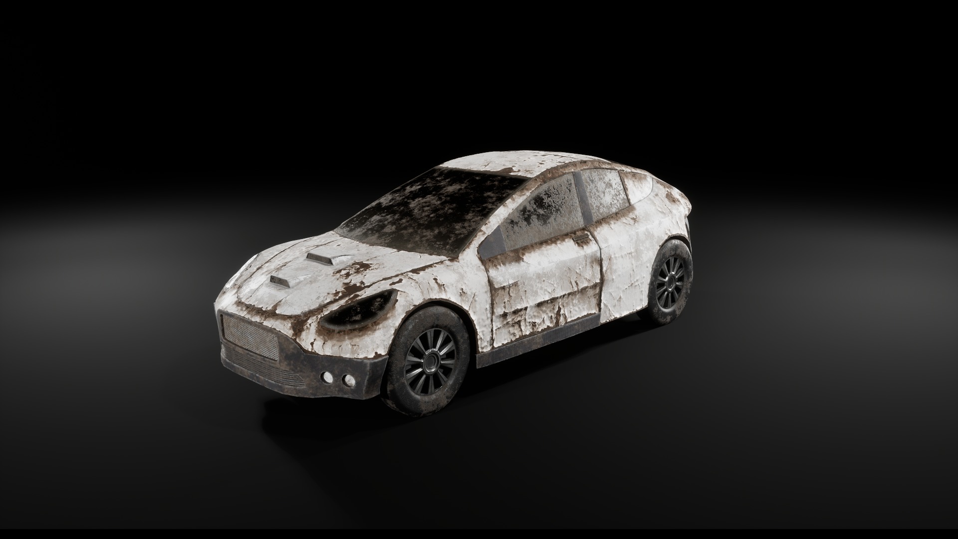 Post Apocalyptic Cars Unreal Engine  3D model_9
