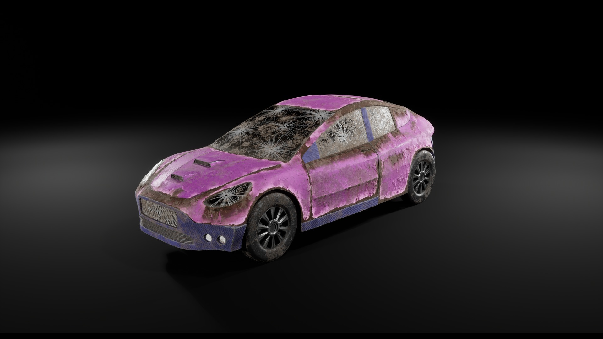 Post Apocalyptic Cars Unreal Engine  3D model_19
