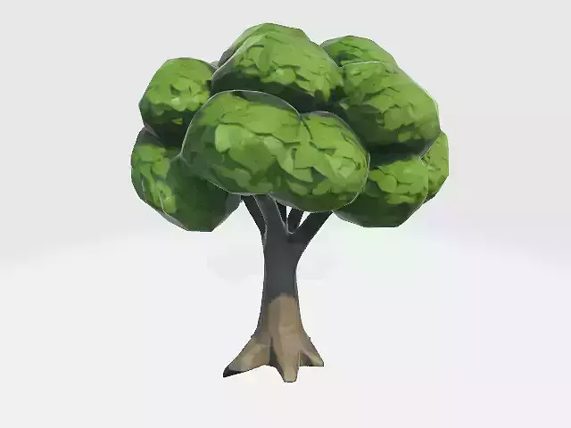 Low-poly tree Free low-poly 3D model